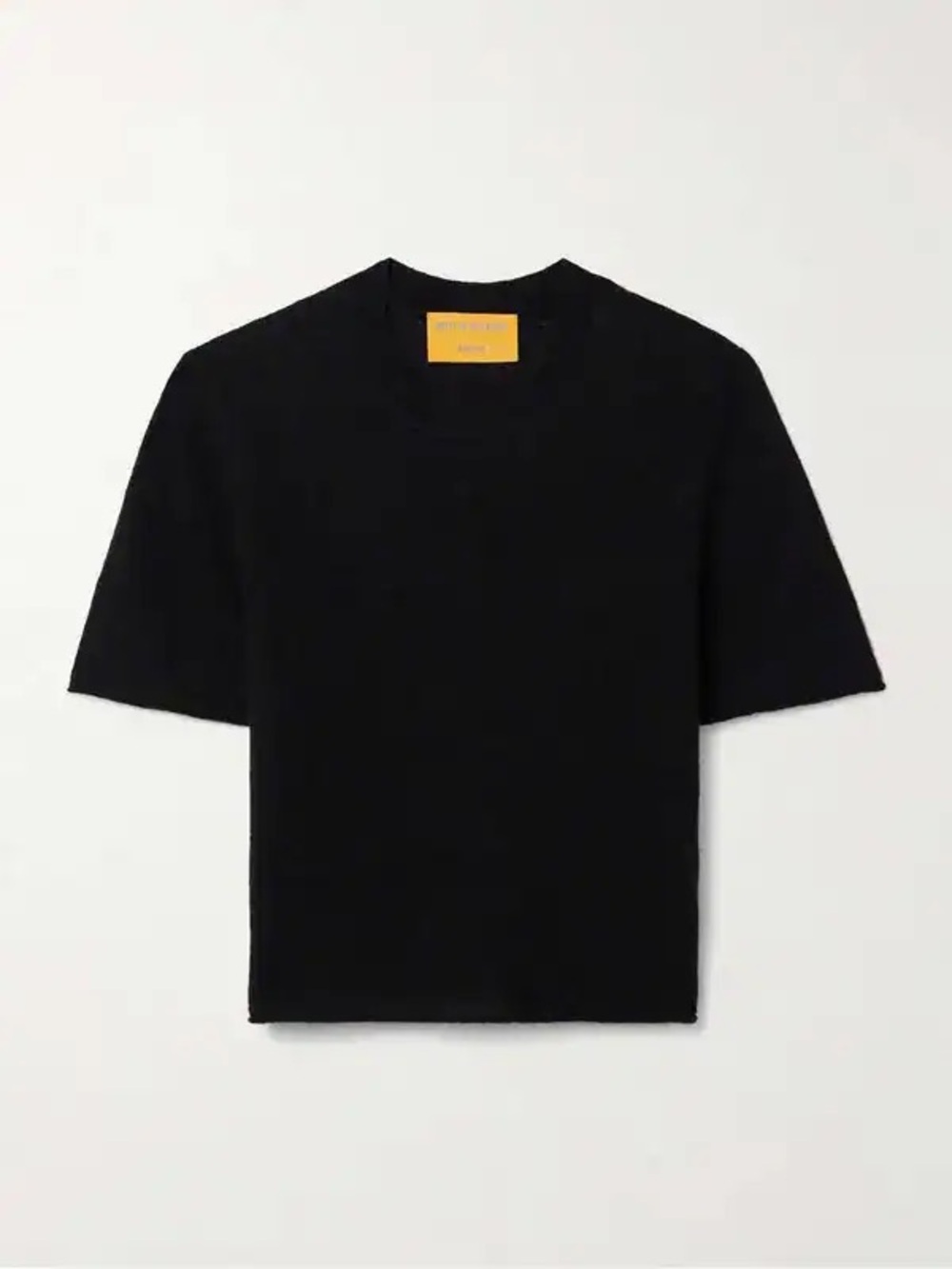 GUEST IN RESIDENCE 
Featherweight Cropped Wool, Cashmere And Silk-Blend Sweater
